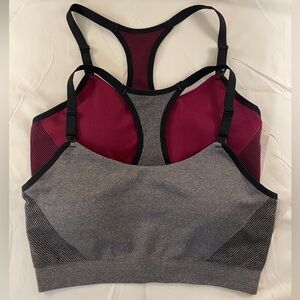 Auden Nursing Bras Set of 2 Gray and Fuchsia Size XL